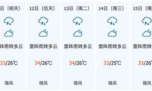 儋州天气预报15天_儋州天气预报15天详