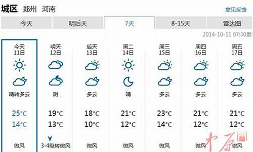 最近一周天气预报郑州天气情况如何_最近一周天气预报郑州天气情况如何啊