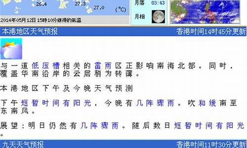 香港天气预报一周七天_香港天气预报15天气报气