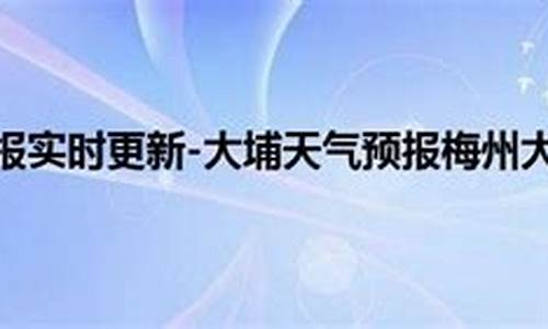 大埔天气预报7天一周气温多少度_大埔天气预报