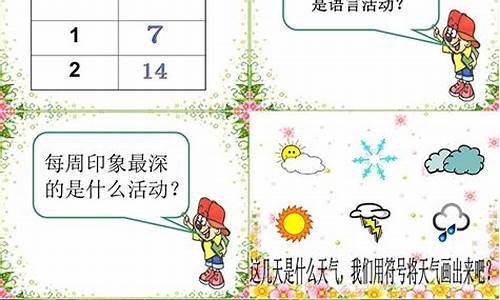 大班数学一周天气记录表_幼儿大班数学天气统计教案